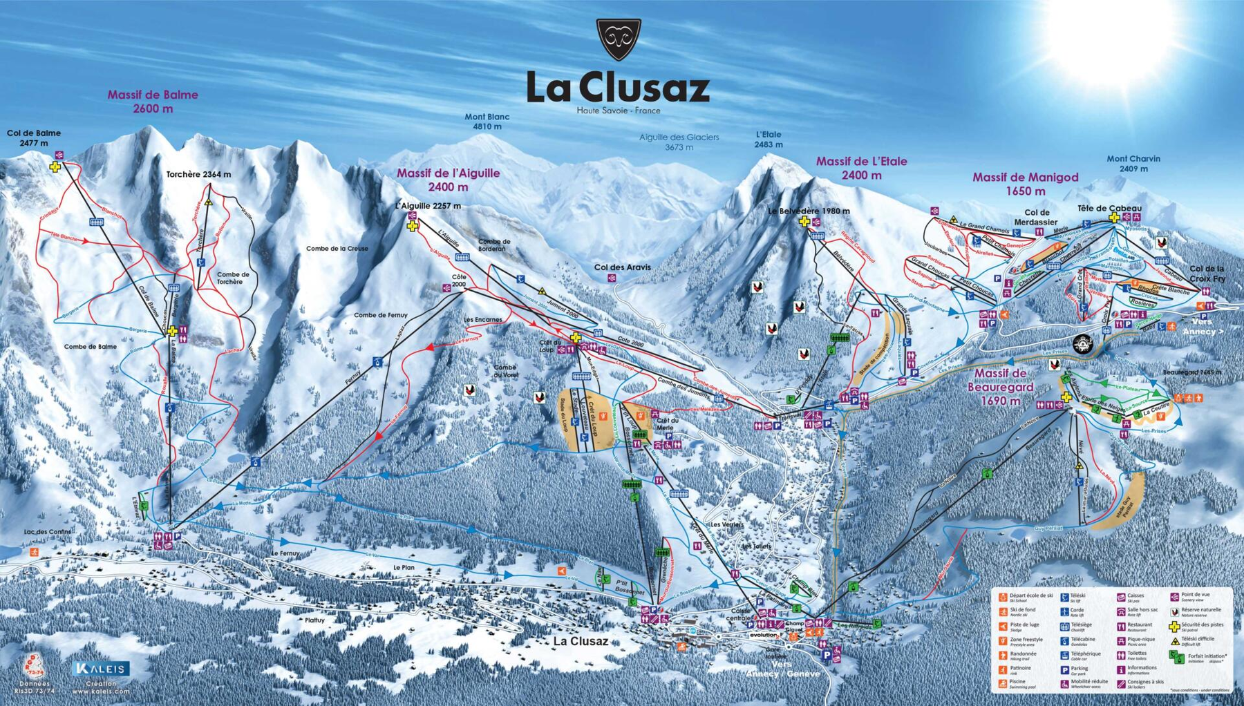 La Clusaz 官方雪道图预览