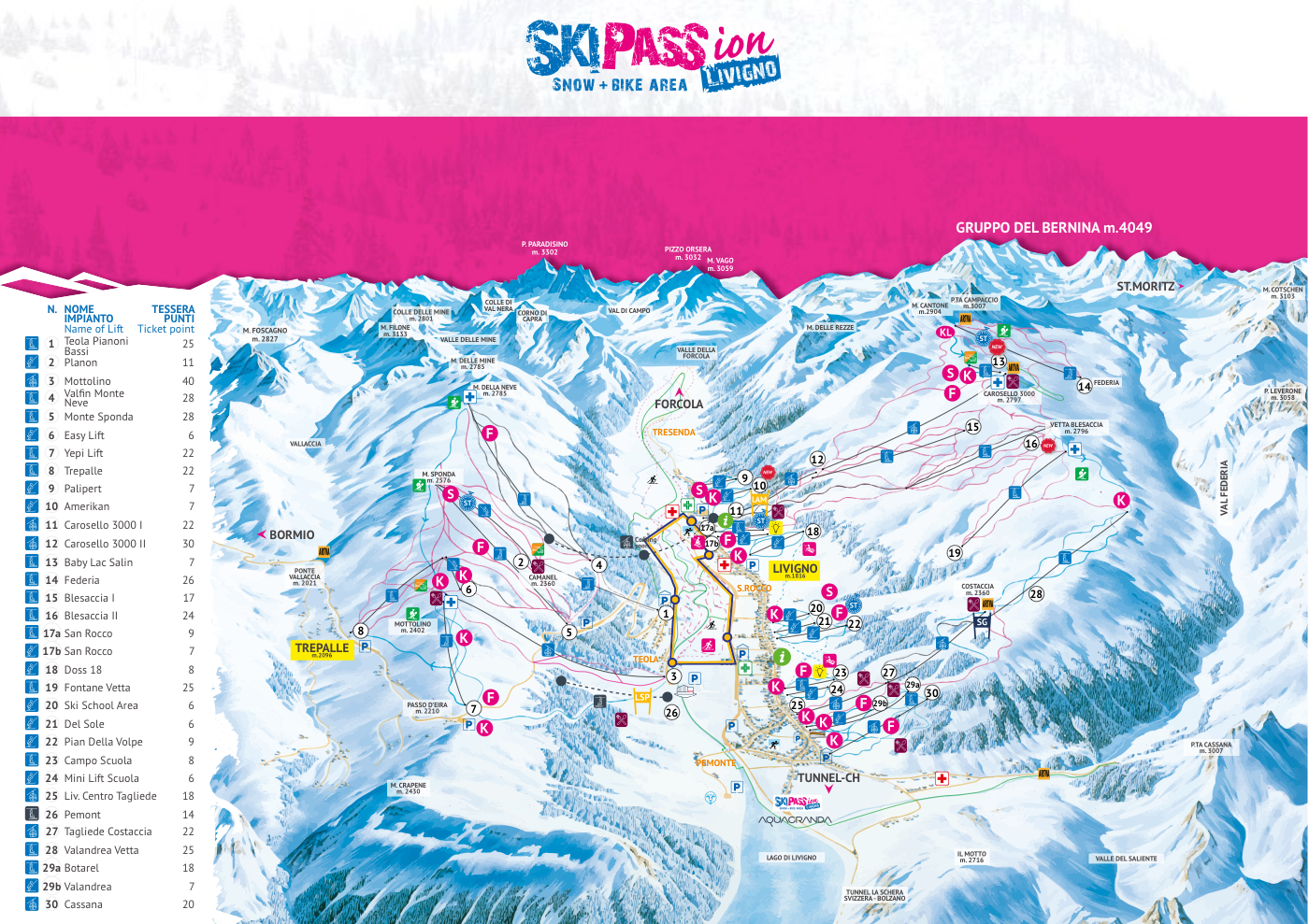 Livigno 官方雪道图预览