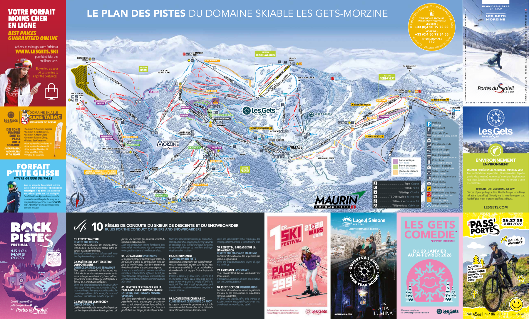 Les Gets Morzine 官方雪道图预览