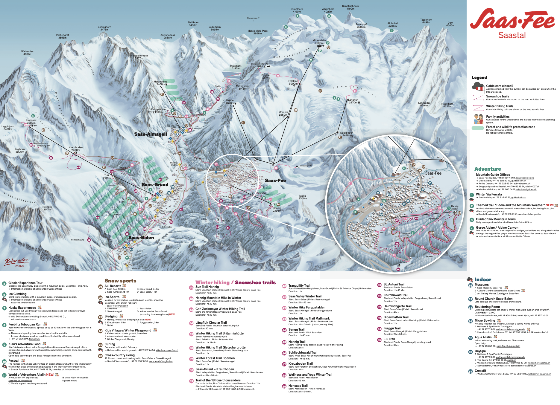 Saas-Fee 官方冬季地图预览