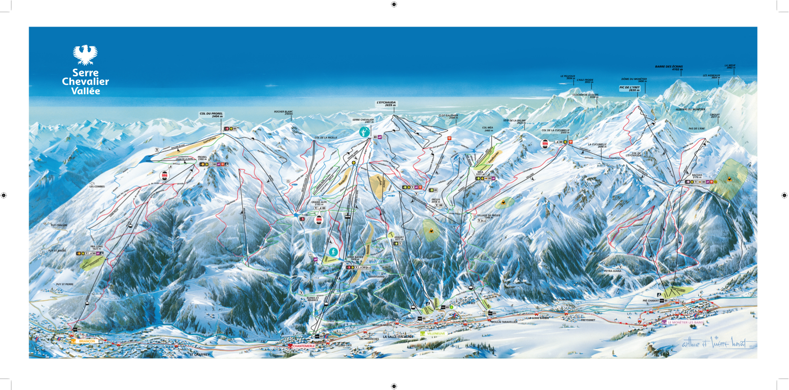 Serre Chevalier 官方雪道图预览